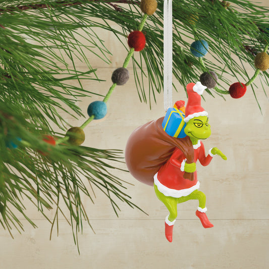 Hallmark Christmas Ornament - Dr. Seuss's How the Grinch Stole Christmas! Grinch in Santa Suit