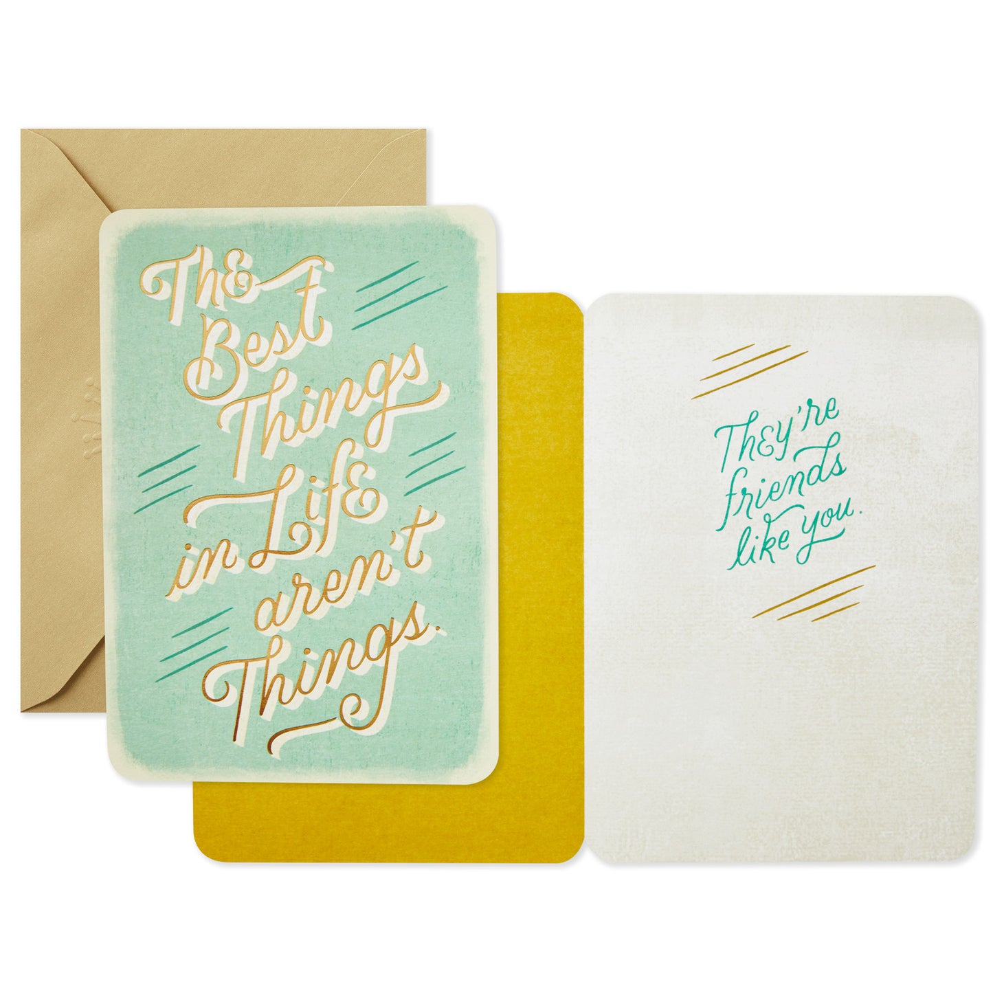 Hallmark Just Because Cards Assortment with Card Organizer Box (Pack of 10)—Congratulations, Sympathy, Thinking of You, Friendship