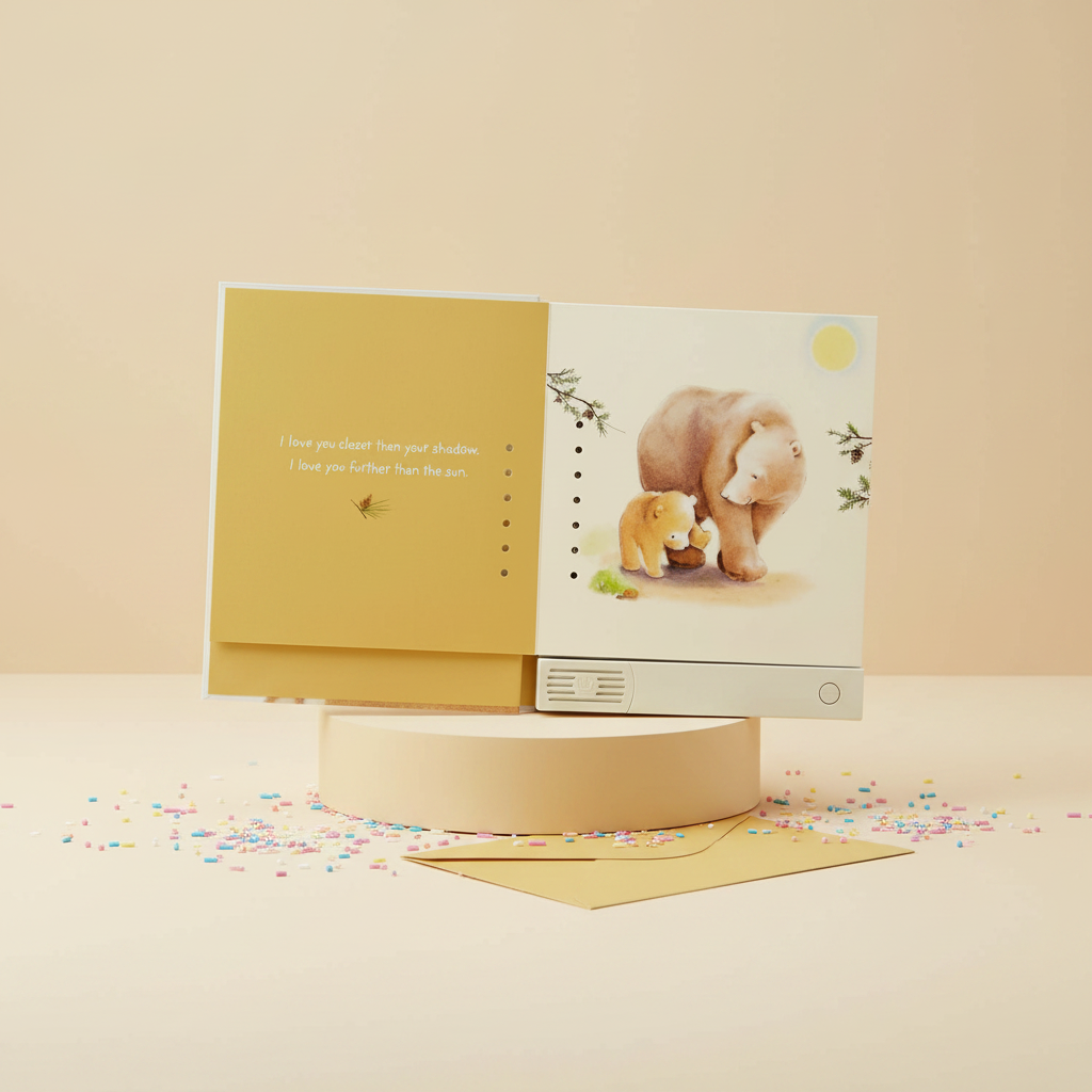 All The Ways I Love You Recordable Storybook opened, featuring Big Bear and Little Bear with heartfelt messages.