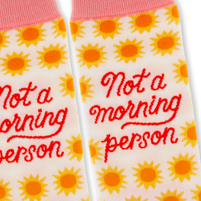 Not a Morning Person Novelty Crew Socks