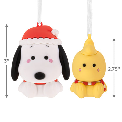 Peanuts® Better Together Holiday Snoopy and Woodstock — Hallmark Christmas Ornament featuring Snoopy in a Santa hat and Woodstock.