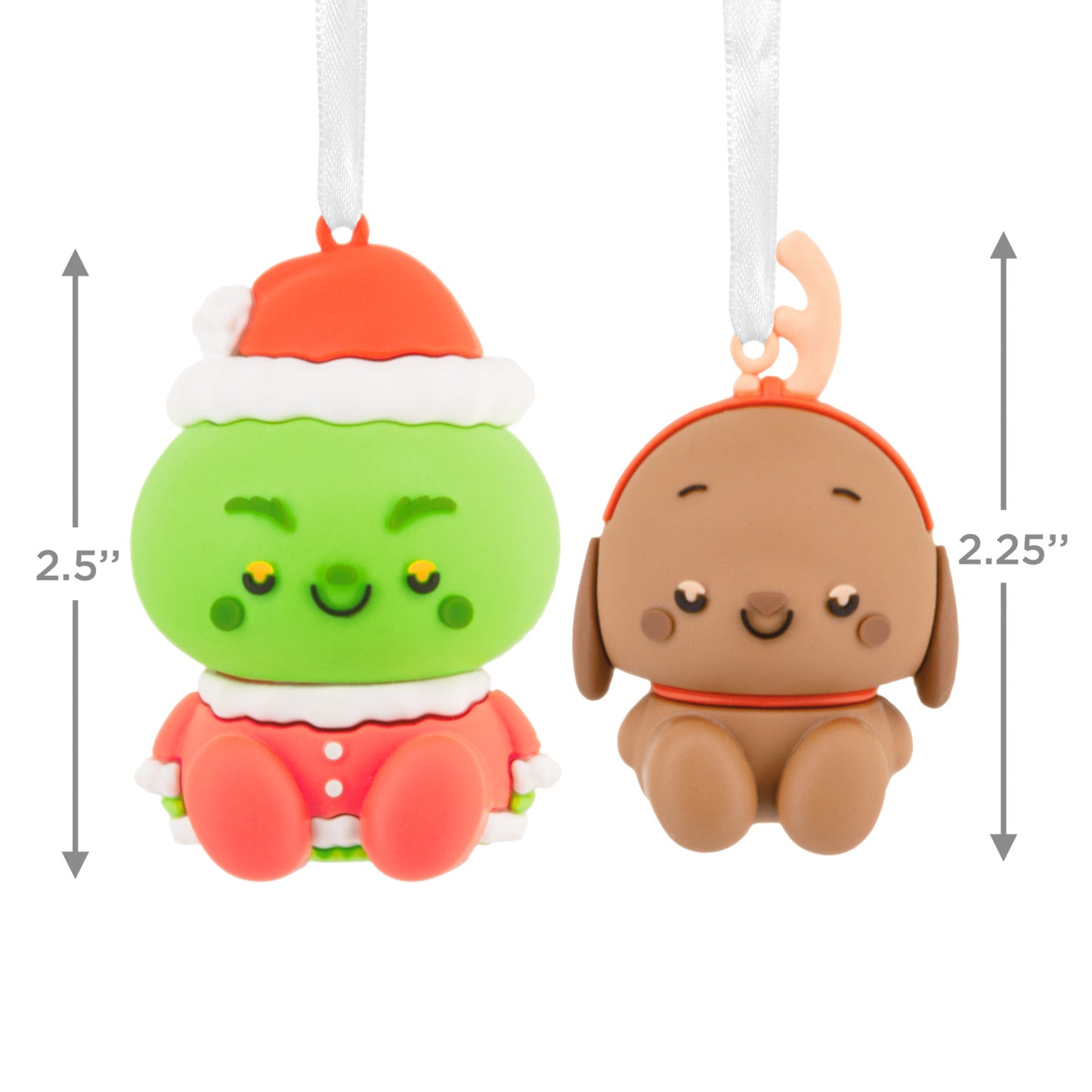Better Together Dr. Seuss's How the Grinch Stole Christmas! Grinch and Max Magnetic, set of 2 ornaments, colourful designs, holiday-themed.