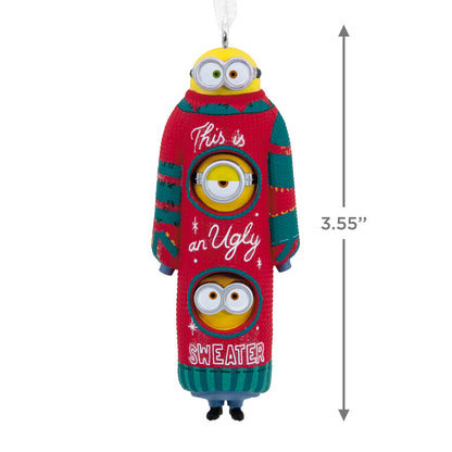Hallmark Christmas Ornament - Minions Bob, Kevin and Stuart the Minions in Ugly Christmas Sweater