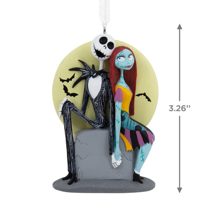 Hallmark Christmas Ornament - Disney Tim Burton's The Nightmare Before Christmas Jack and Sally on Tombstone