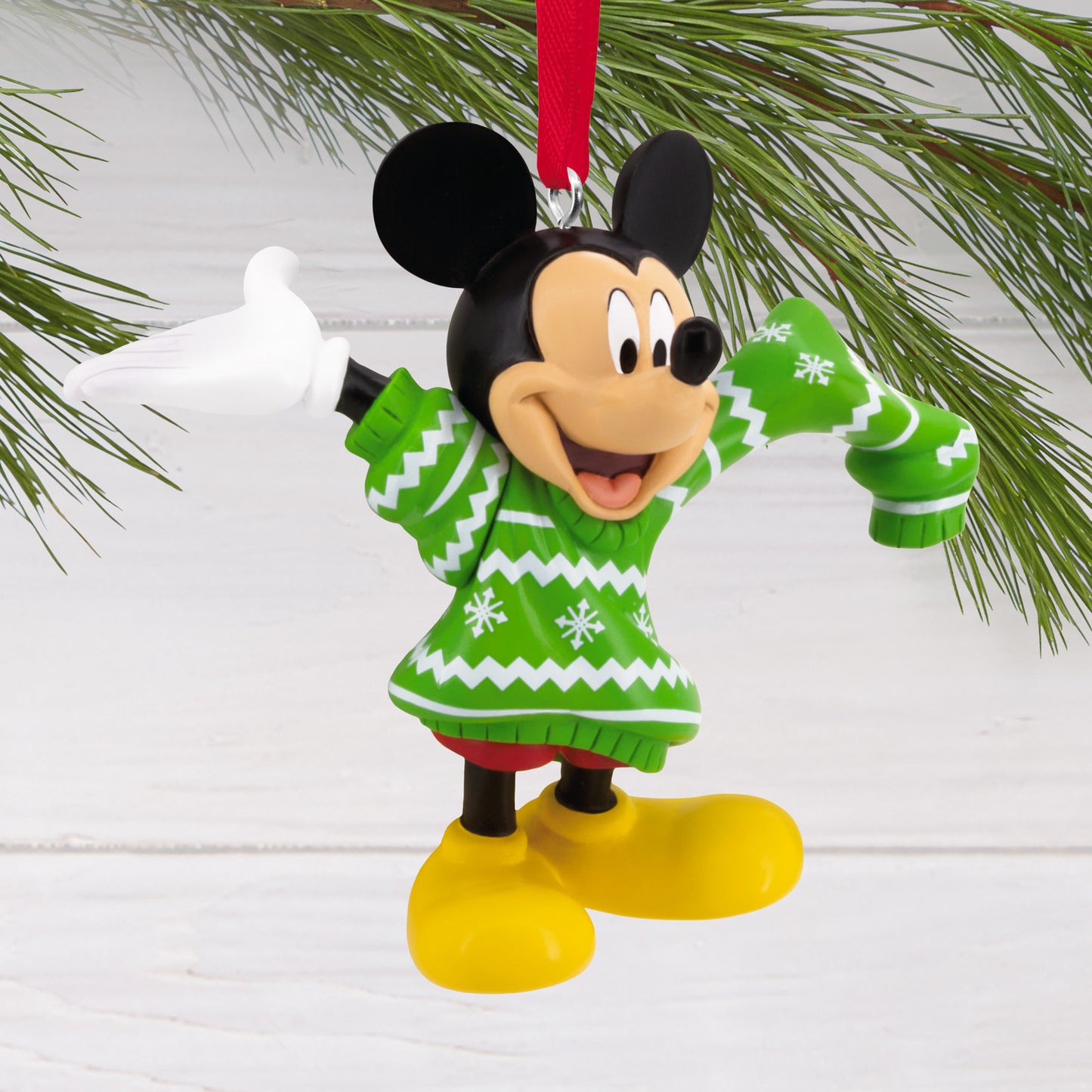 Hallmark Christmas Ornament - Disney Mickey Mouse in Christmas Sweater