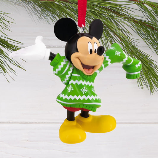 Hallmark Christmas Ornament - Disney Mickey Mouse in Christmas Sweater