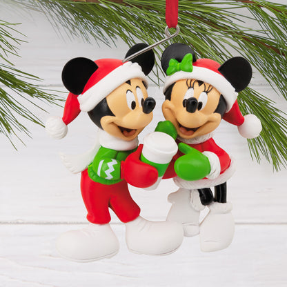 Hallmark Christmas Ornament - Disney Mickey Mouse and Minnie Mouse Sharing Cocoa