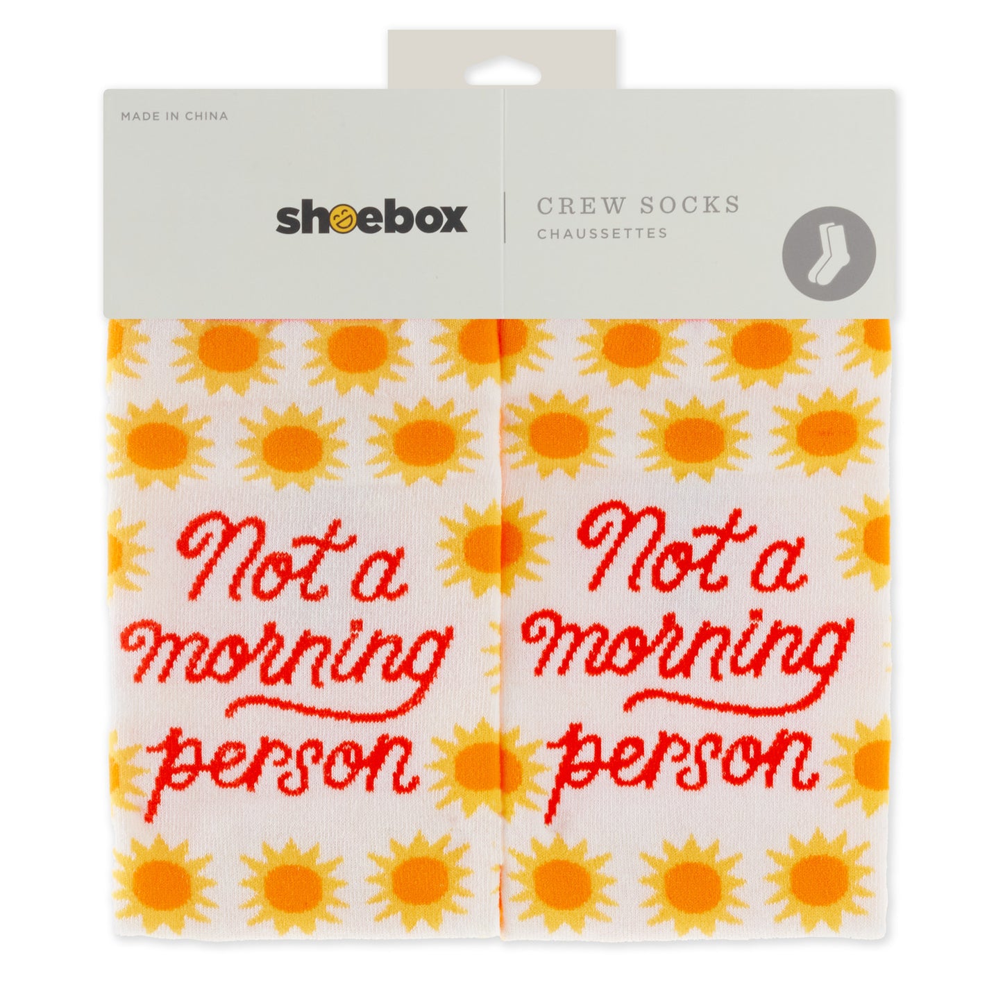 Not a Morning Person Novelty Crew Socks