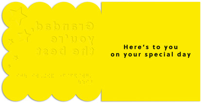 Hallmark x Guide Dogs Braille Greeting Card For Grandad - The Best!