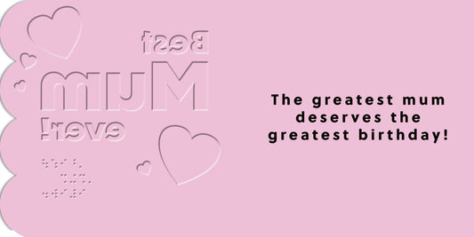 Hallmark x Guide Dogs Braille Birthday Card For Mum - Best Ever!