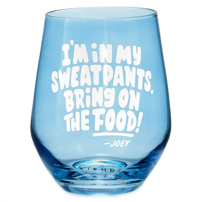 Friends Bring On the Food Stemless Wine Glass, 16 oz.