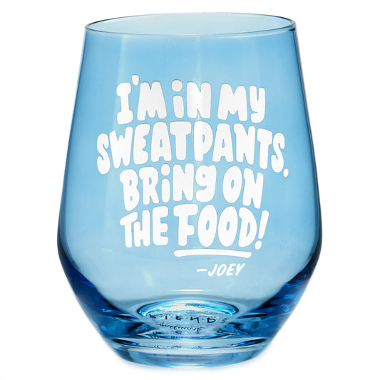 Friends Bring On the Food Stemless Wine Glass, 16 oz.