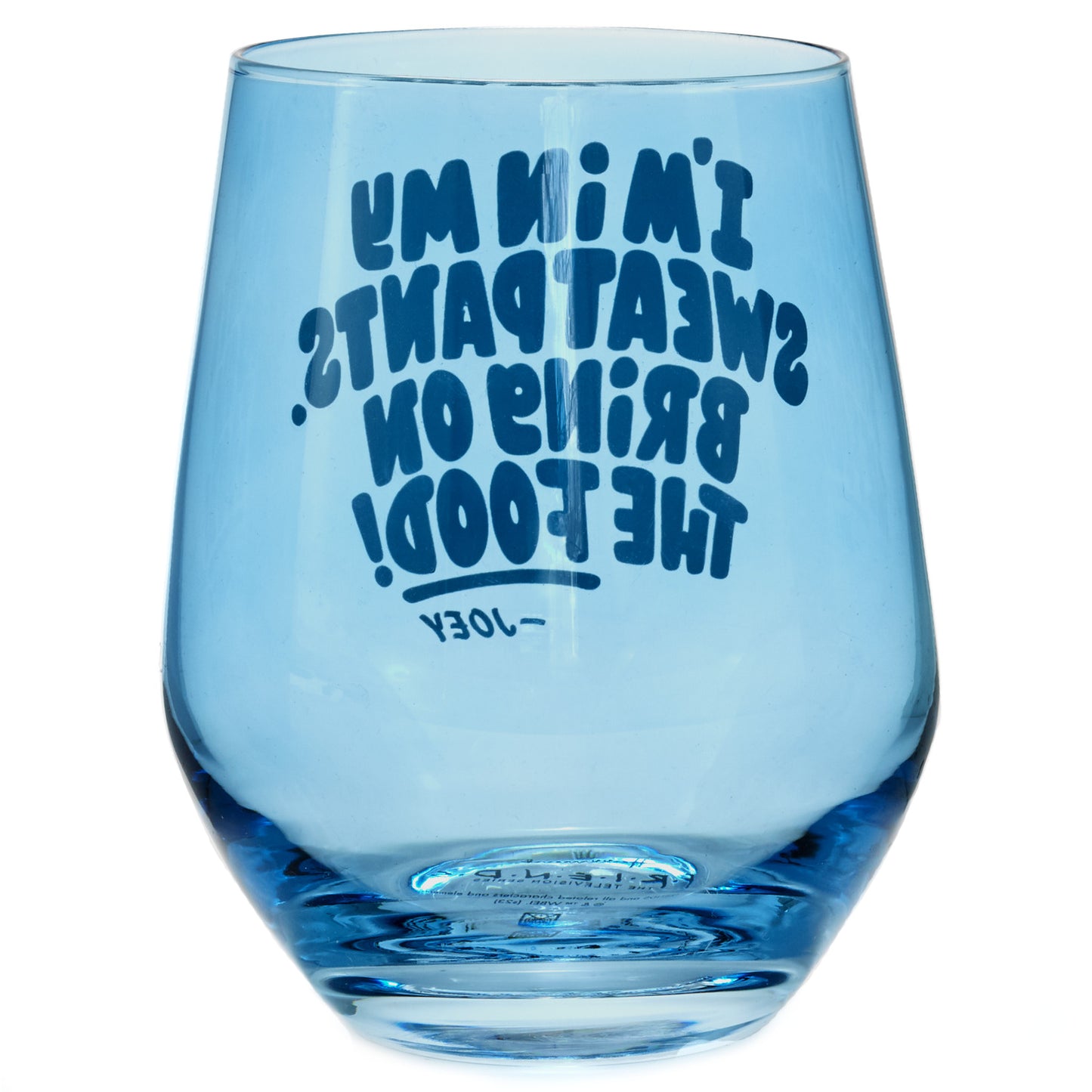 Friends Bring On the Food Stemless Wine Glass, 16 oz.