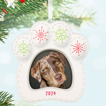 Happy Dog Photo Frame (Porcelain) — Hallmark Keepsake Christmas Ornament