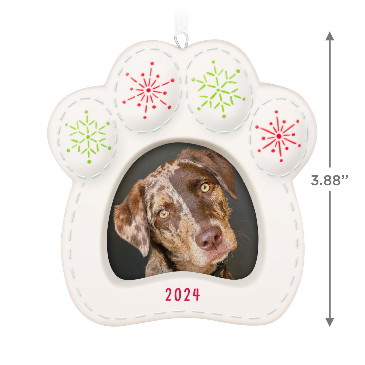 Happy Dog Photo Frame (Porcelain) — Hallmark Keepsake Christmas Ornament