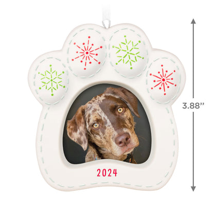 Happy Dog Photo Frame (Porcelain) — Hallmark Keepsake Christmas Ornament