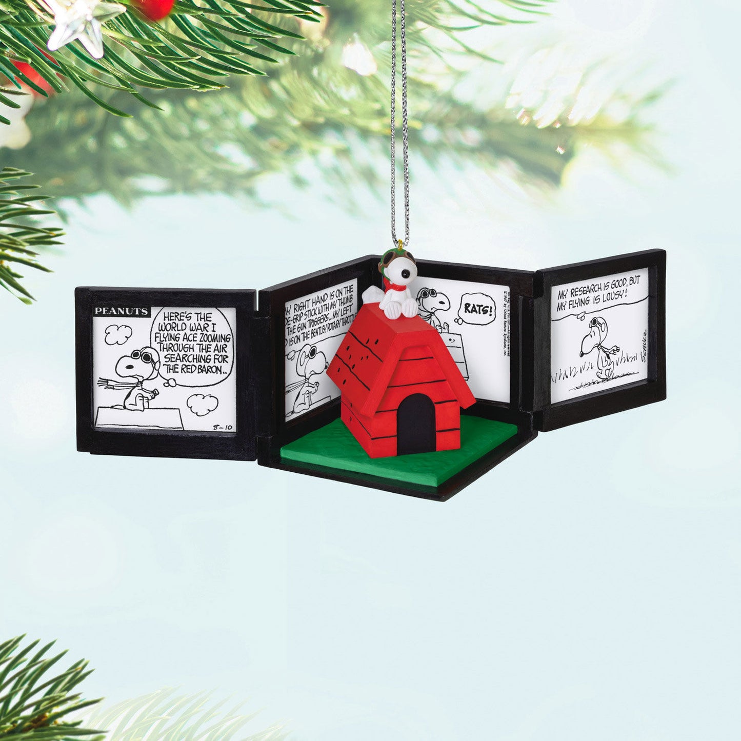Peanuts® 75th Anniversary, Snoopy as The Flying Ace Musical Ornament — 2025 Hallmark Keepsake Christmas Ornament