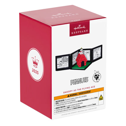 Peanuts® 75th Anniversary, Snoopy as The Flying Ace Musical Ornament — 2025 Hallmark Keepsake Christmas Ornament