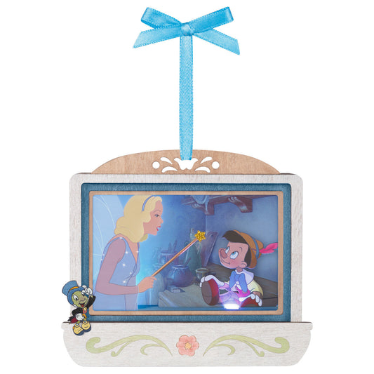 Disney, Pinocchio 85th Anniversary Geppetto’s Wish Come True Papercraft With Light — 2025 Hallmark Keepsake Christmas Ornament