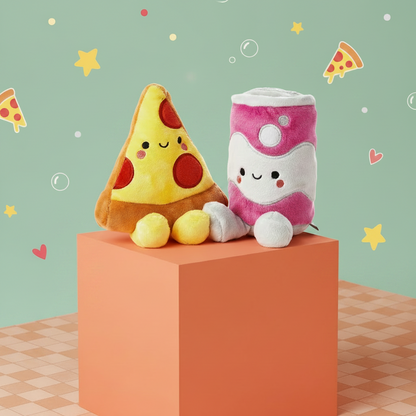 Pizza & Soda, Magnetic Plush Pair - Better Together