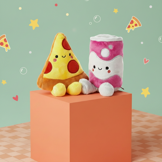 Pizza & Soda, Magnetic Plush Pair - Better Together