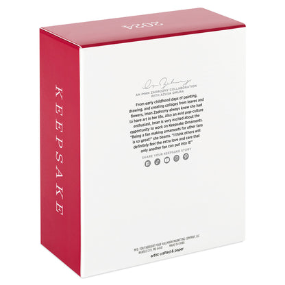 Let It Grow! Papercraft — Hallmark Keepsake Christmas Ornament packaging, featuring red and white design with product details.
