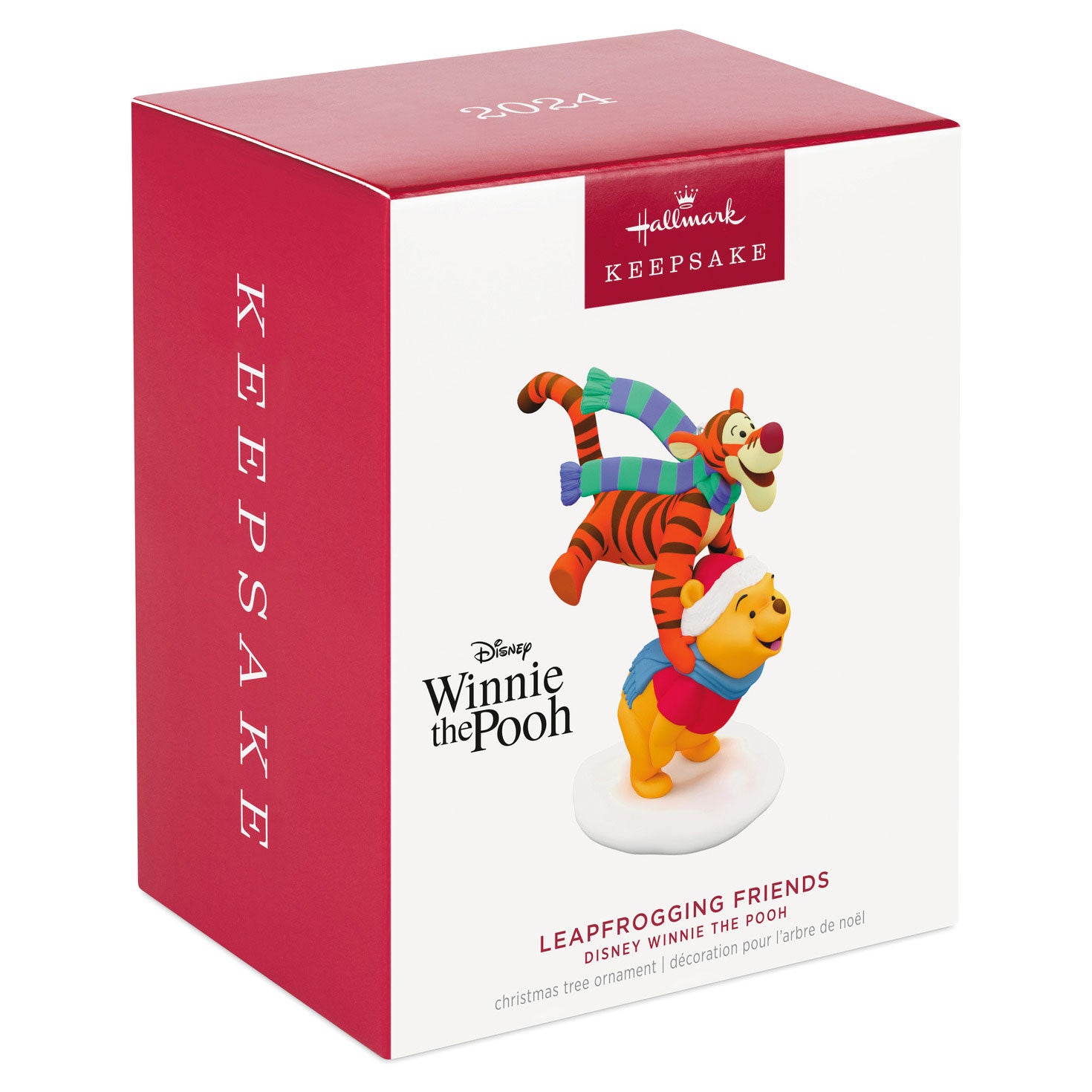Disney Winnie the Pooh, Leapfrogging Friends — Hallmark Keepsake Christmas Ornament box featuring Pooh and Tigger design.