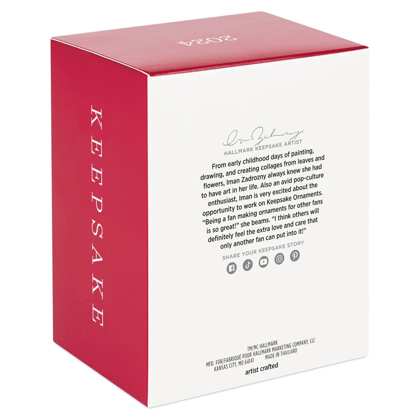 Disney Winnie the Pooh, Leapfrogging Friends — Hallmark Keepsake Christmas Ornament packaging showing artist details and description.