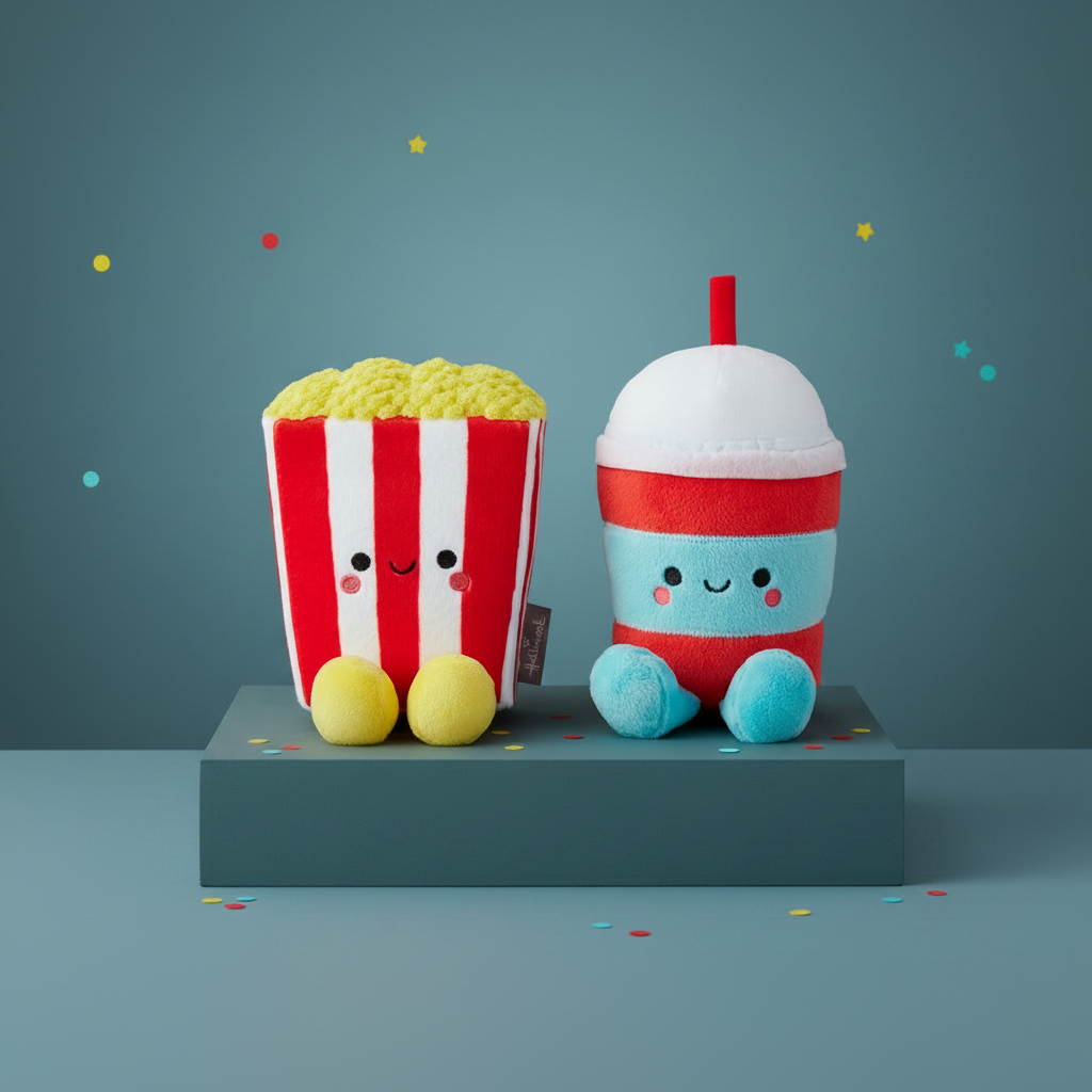Popcorn and Slushie Magnetic Plush – Better Together