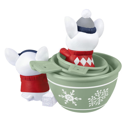 Merry Mice — 2025 Hallmark Keepsake Christmas Ornament featuring two mice in festive sweaters and measuring cups with snowflake designs.