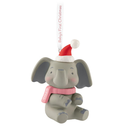 Baby Girl's 1st Christmas ,Elephant — 2025 Hallmark Keepsake Christmas Ornament