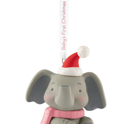 Baby Girl's 1st Christmas ,Elephant — 2025 Hallmark Keepsake Christmas Ornament