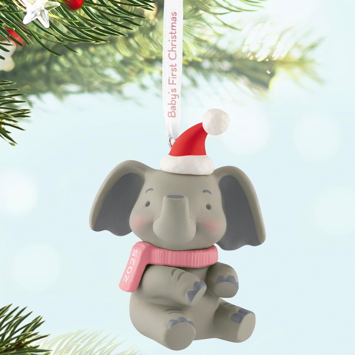 Baby Girl's 1st Christmas ,Elephant — 2025 Hallmark Keepsake Christmas Ornament