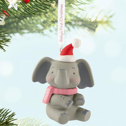 Baby Girl's 1st Christmas ,Elephant — 2025 Hallmark Keepsake Christmas Ornament