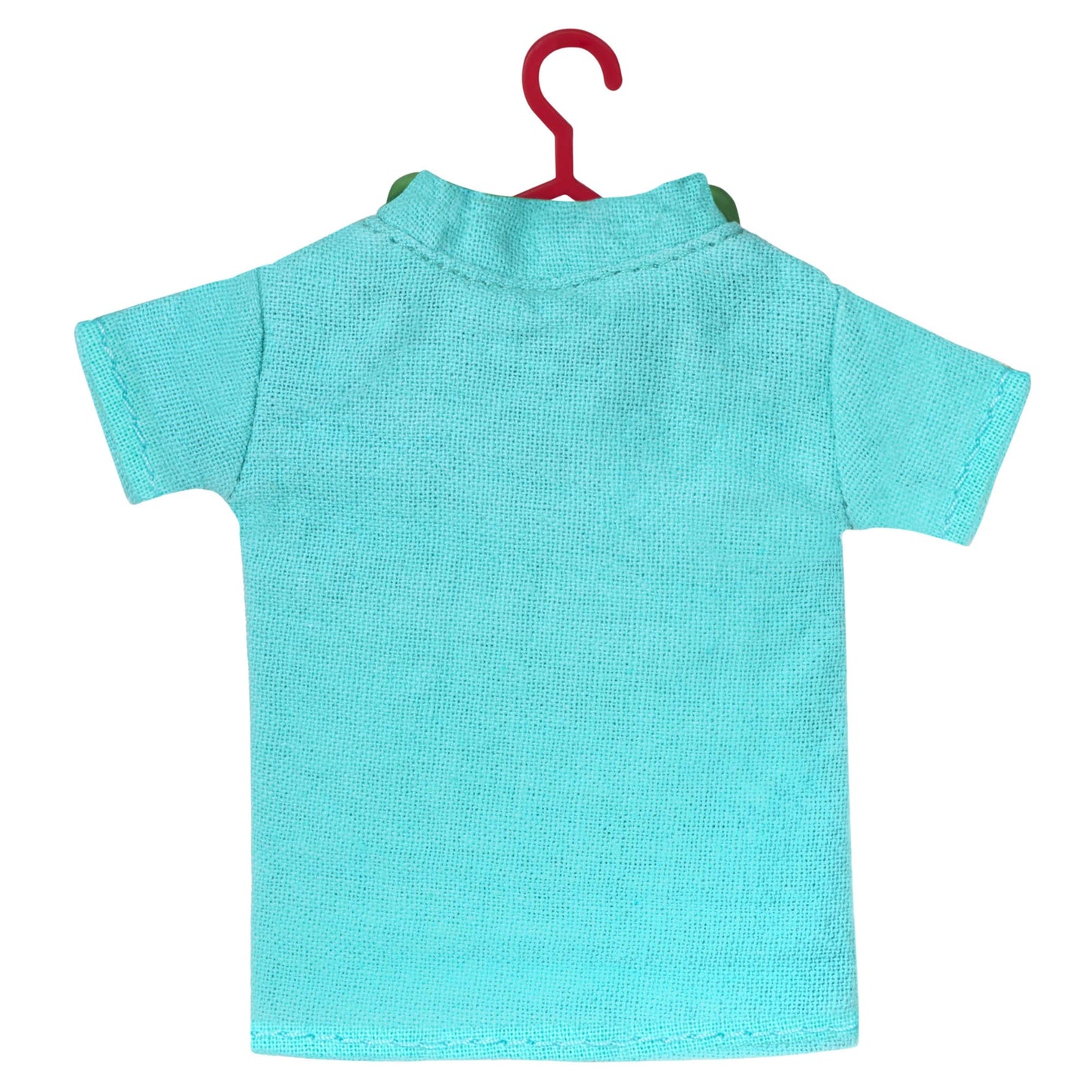 The Caring Spirit, Nurses — 2025 Hallmark Keepsake Christmas Ornament, teal fabric scrubs shirt, back view, hanging detail.