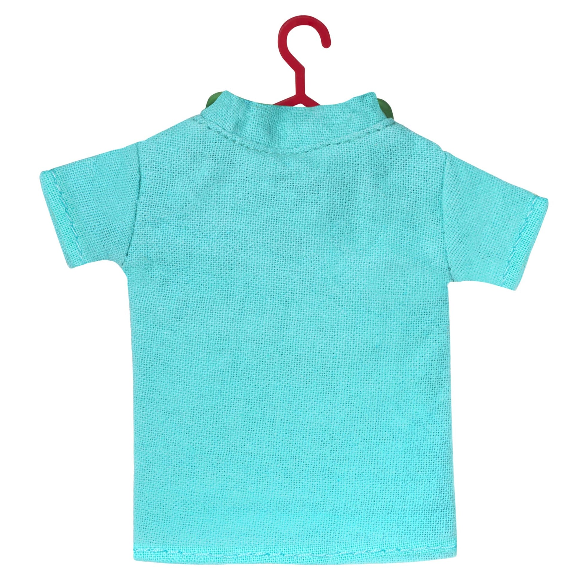 The Caring Spirit, Nurses — 2025 Hallmark Keepsake Christmas Ornament, teal fabric scrubs shirt, back view, hanging detail.