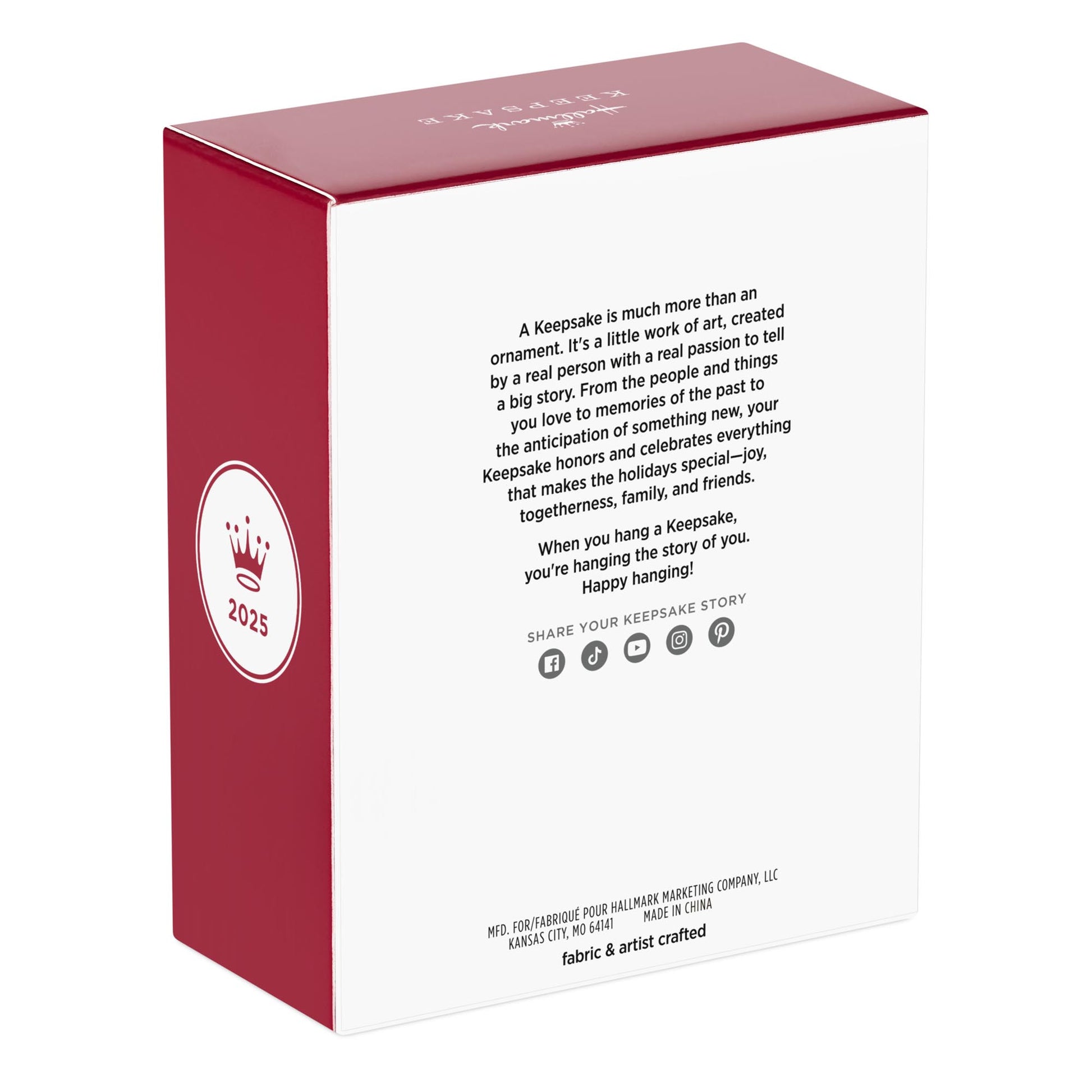 The Caring Spirit, Nurses — 2025 Hallmark Keepsake Christmas Ornament, red box packaging with detailed description on the back.
