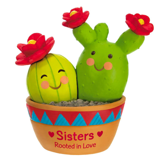 Cactus Sisters — Hallmark Keepsake Christmas Ornament featuring a joyful cactus duo in a decorative pot, showcasing vibrant colours and whimsical details.