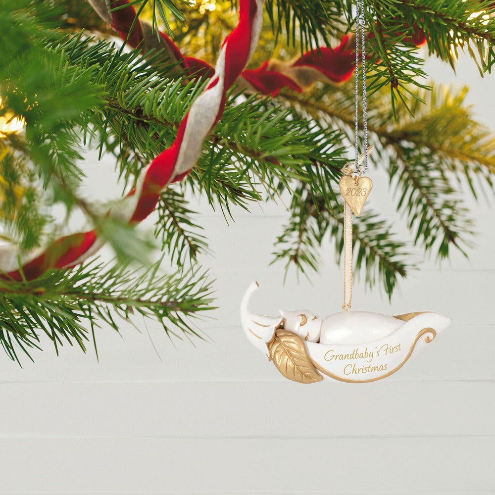 Grandbaby's First Christmas Pea in a Pod Porcelain — Hallmark Keepsake Christmas Ornament
