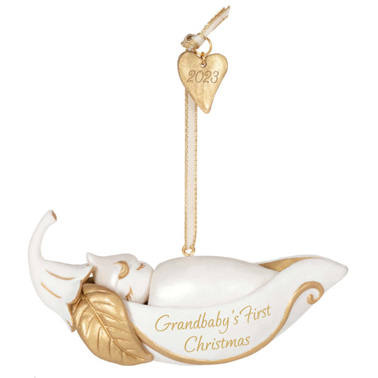 Grandbaby's First Christmas Pea in a Pod Porcelain — Hallmark Keepsake Christmas Ornament