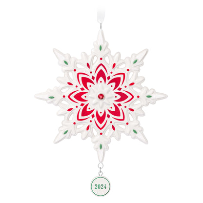 2024 Snowflake (Porcelain) — Hallmark Keepsake Christmas Ornament