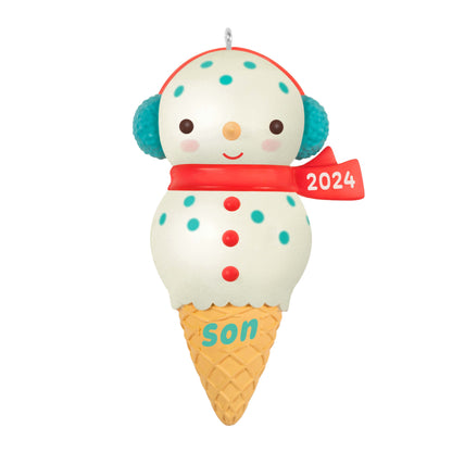 Son Snowman Ice Cream Cone — Hallmark Keepsake Christmas Ornament