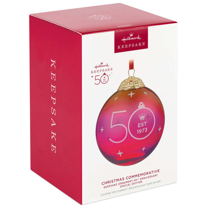 Keepsake Ornament 50th Anniversary Christmas Commemorative Special Edition — Hallmark Keepsake Christmas Ornament