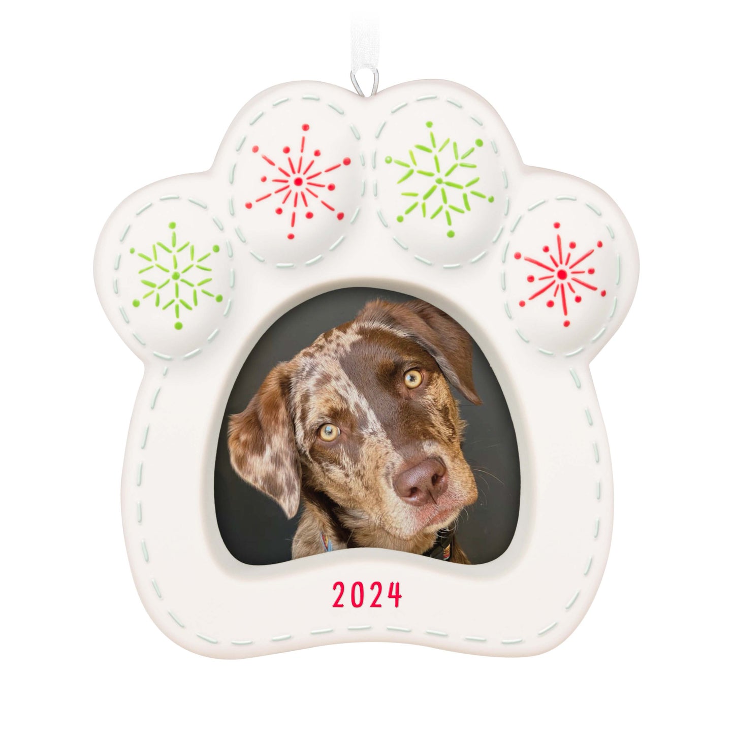 Happy Dog Photo Frame (Porcelain) — Hallmark Keepsake Christmas Ornament
