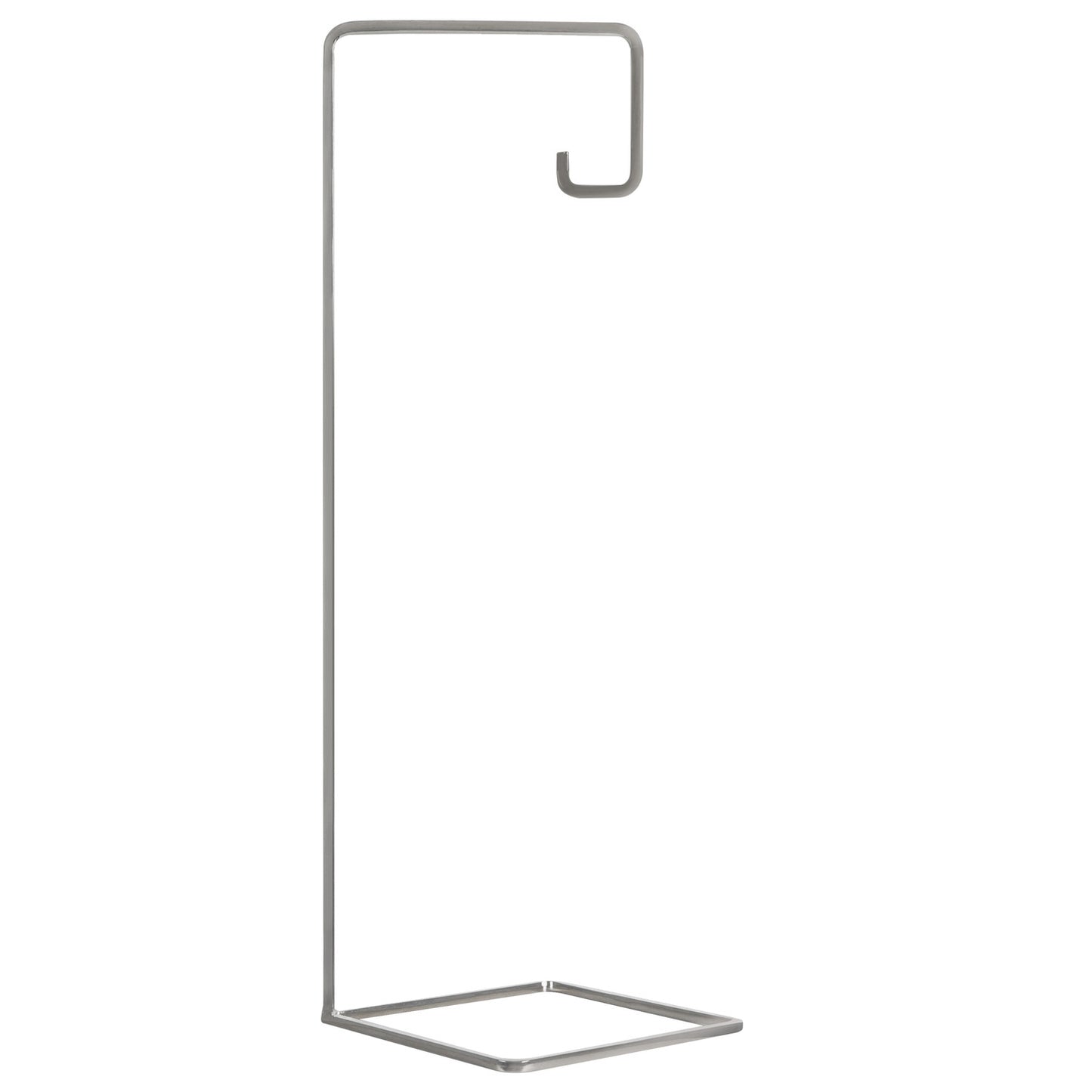 Silver, metal — 2026 Hallmark Keepsake 10.25" Christmas ornament stand with a geometric design for displaying ornaments.
