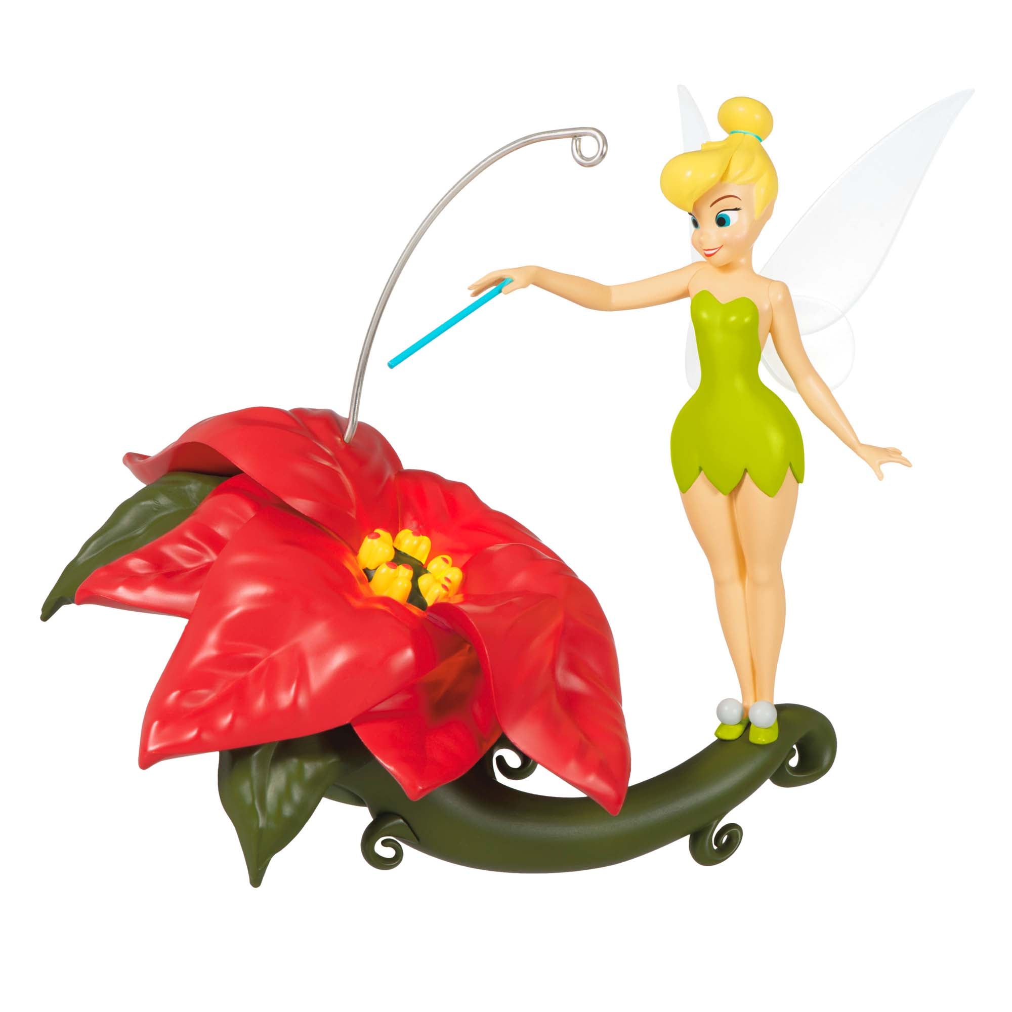 Disney Tinker Bell, Pixie-Dusted Poinsettia - 2023 Hallmark