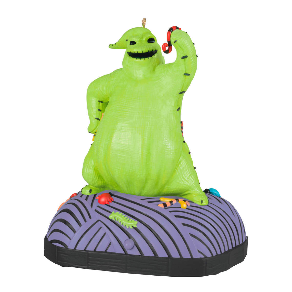 Disney Tim Burton's The Nightmare Before Christmas, Oogie Boogie With Sound and Motion — Hallmark Keepsake Christmas Ornament, vibrant green figure with motion feature