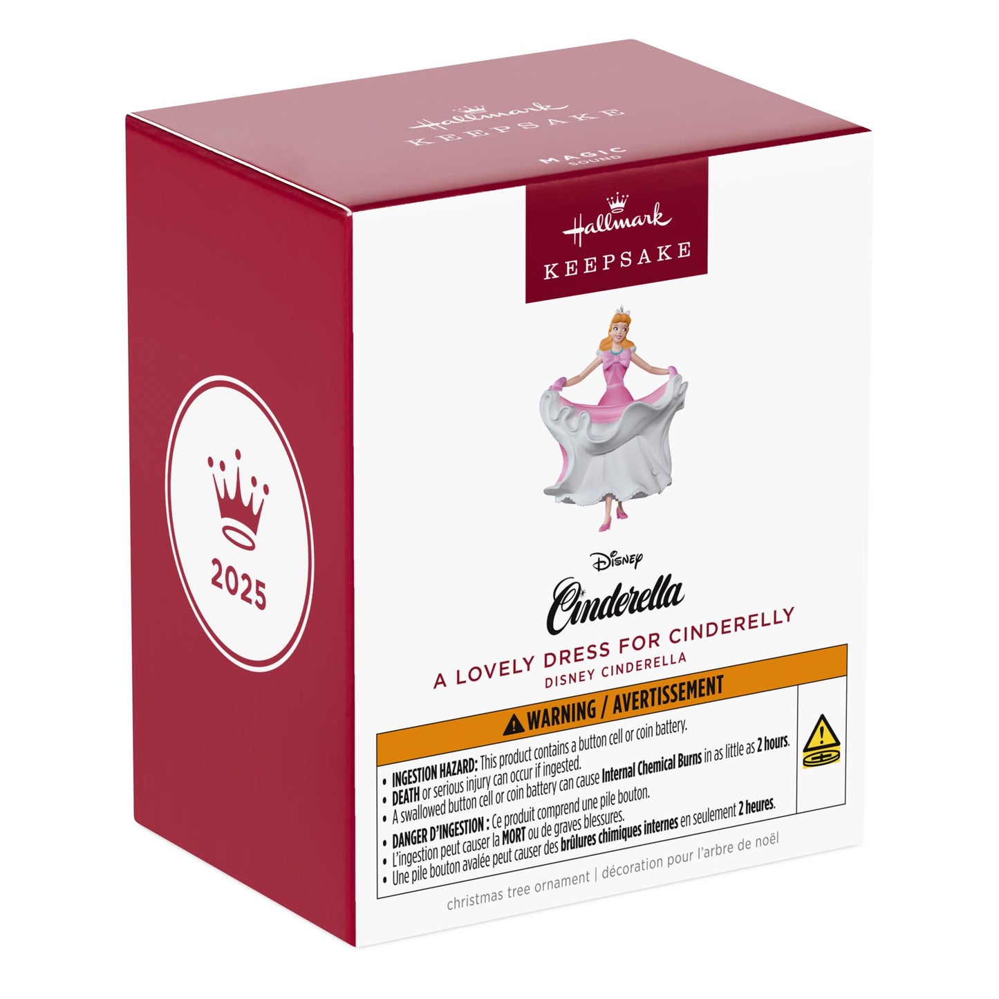 Disney, Cinderella A Lovely Dress for Cinderelly Musical Ornament — 2025 Hallmark Keepsake Christmas Ornament