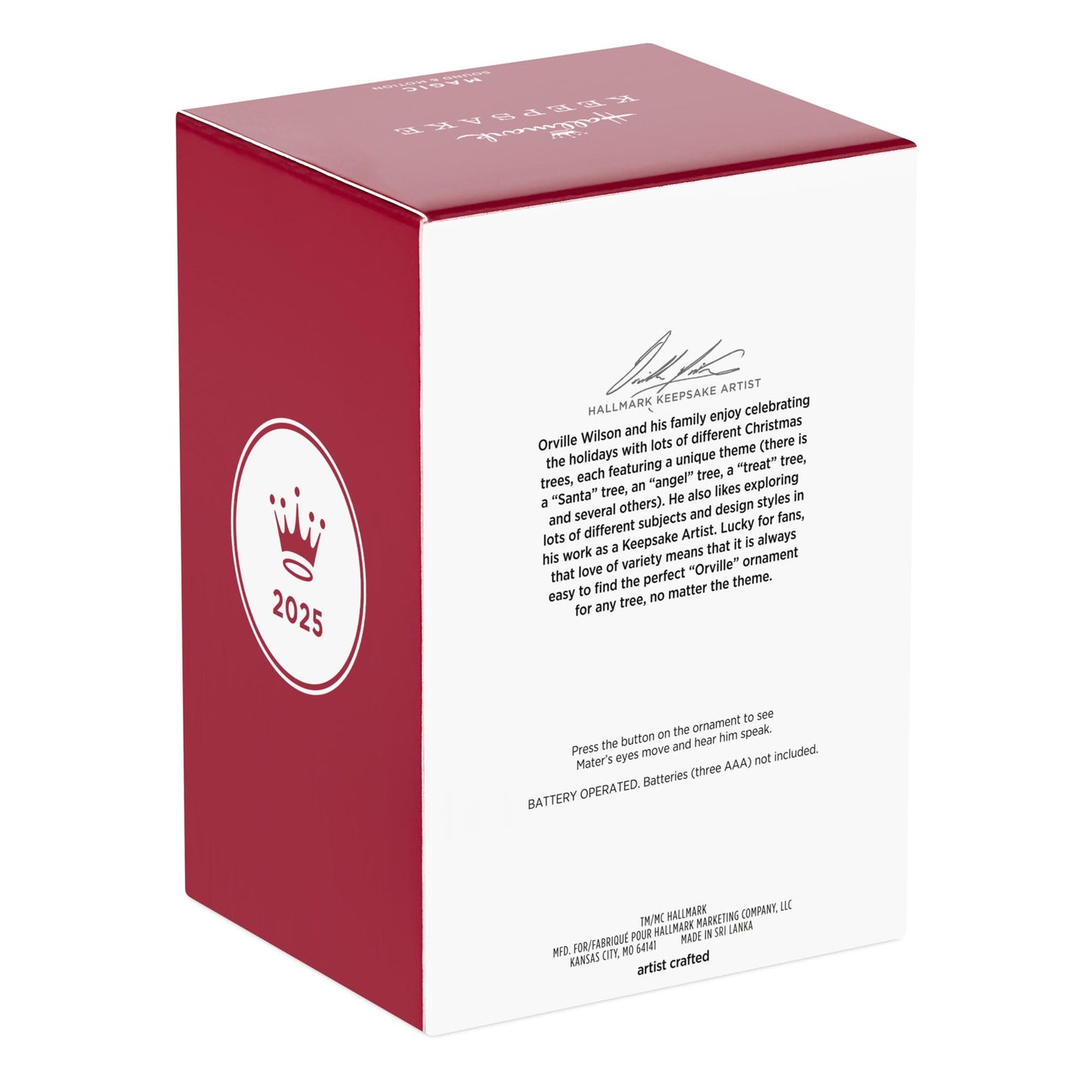 Disney and Pixar Cars 3, Mater — 2025 Hallmark Keepsake Christmas Ornament