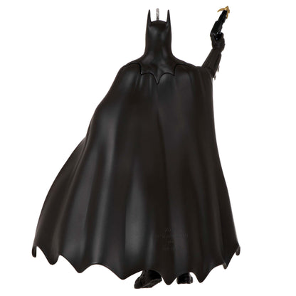 DC 1989 Batman — Hallmark Keepsake Christmas Ornament, black figure with flowing cape, holding a batarang, back view